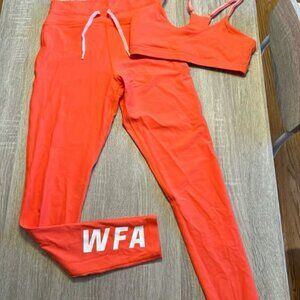 Sarah's Day White Fox Boutique Monza Tangerine Leggings and Sports Bra S